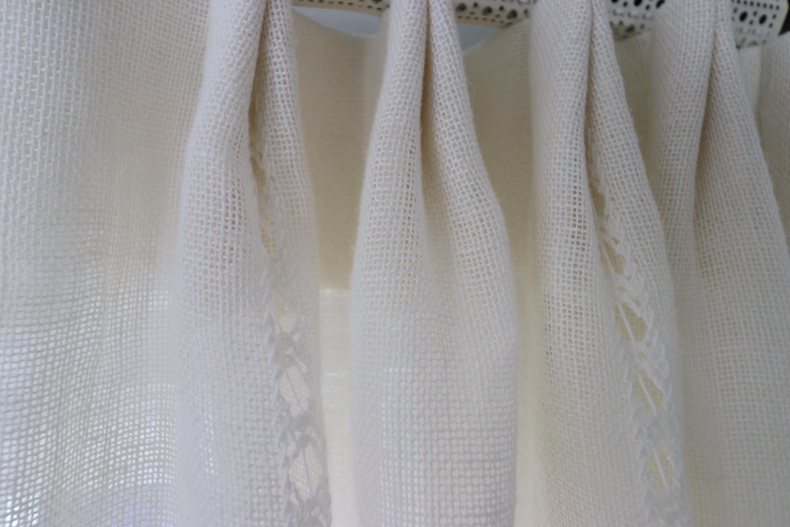 Hardanger Embroidered Pleats