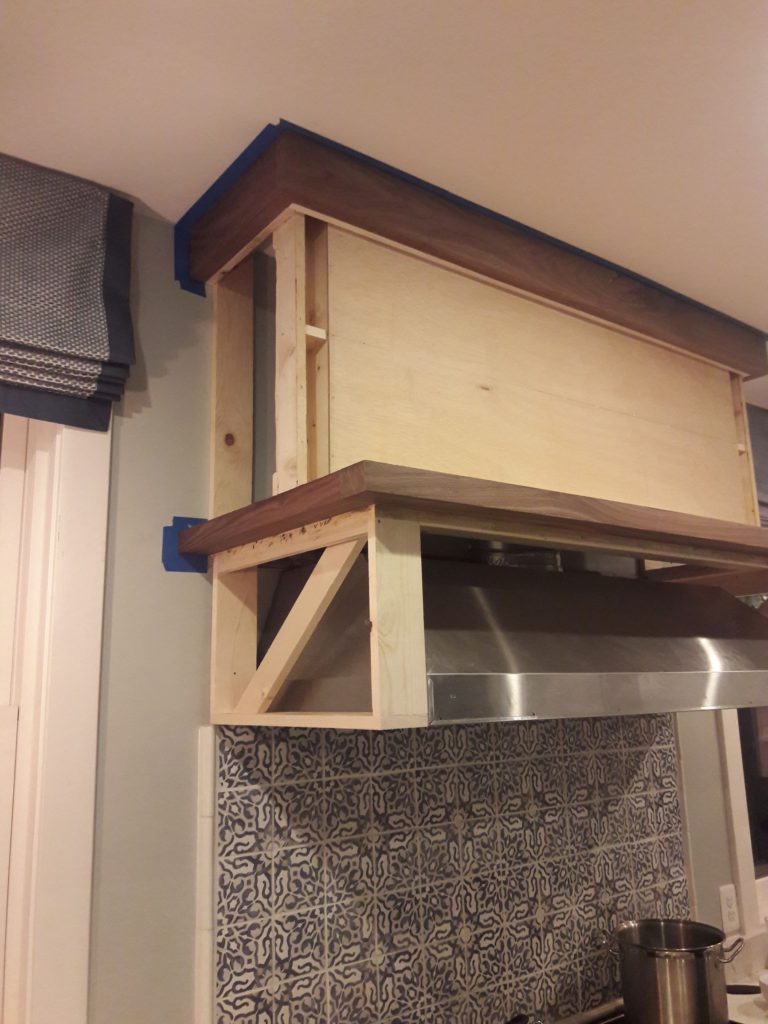 custom range hood frame