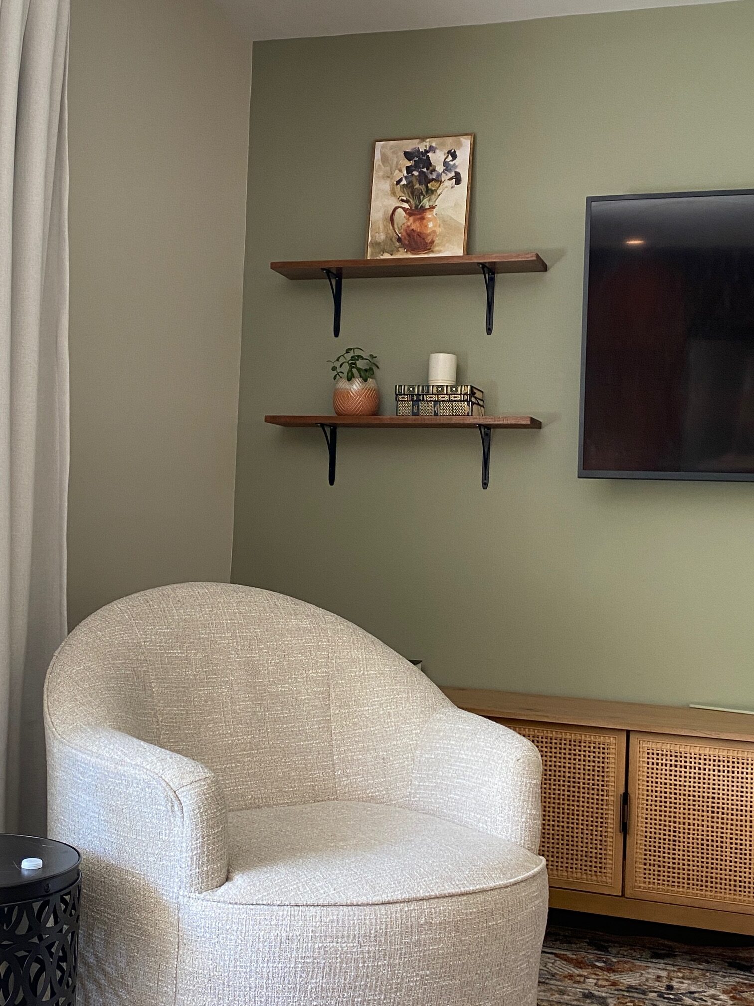 Mid Century Modern with green wall